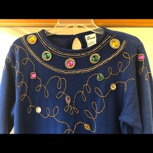 Vintage Jeweled Sweater Dress
